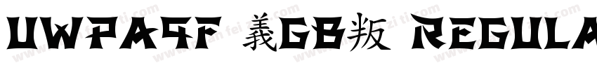 UWPA9F (GB) Regular字体转换